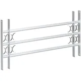 Relaxdays Fenstergitter Einbruchschutz, ausziehbar, für außen, Stahl, 450 x 1000-1500 mm, Sicherheitsgitter, grau