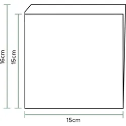 Burgerpapier fettdicht offen 2S Kraft15x15cm (3.000 Stück)
