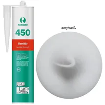 RAMSAUER® 450 Sanitär Silikon Dichtstoff 310 ml acrylweiß