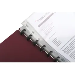 Oxford Ringmappe manageMe! Information-Manager 25 Hüllen A4 265 x 314mm bordeaux Packung mit 5 Stück