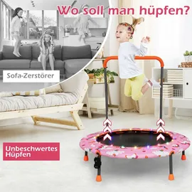 Costway Kindertrampolin 92 cm Rosa