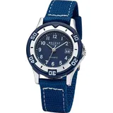 REGENT F-1366 29 mm Textilgehäuse Blau Textilarmband Blau