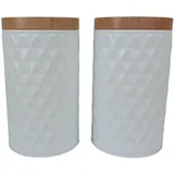 sesua Vorratsdose 19 cm 2-tlg. weiß