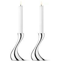 Georg Jensen Kerzenständer-Set Cobra Edelstahl Silber