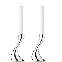 Georg Jensen Kerzenständer-Set Cobra Edelstahl Silber
