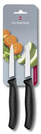 Preisvergleich Produktbild Swiss Classic Black Paring Knife Twin Pack