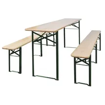 vidaXL Biertisch mit 2 Bänken Klappbar 220 cm Tannenholz
