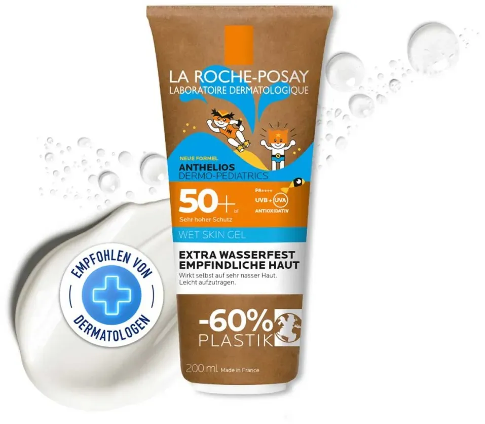 Anthelios Dermo-Kids Wet Skin Gel LSF 50+ - Tube mit Pappe