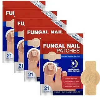 Nagelpilzs Pflaster | 4x21 Stk Fungales Nail Patches | Natürliche Pflanzenextrakte Pilz Nagelpflaster Reparatur | Bequem Antimykotisch Nagelpilzpflaster für Frauen Männer Nagelverdickung