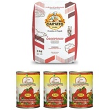 Testpaket Caputo Cuoco Pizzamehl 5Kg + Zia Rosa DOP Pomodoro San Marzano 3x 400g