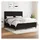 vidaXL Boxspringbett mit Matratze Schwarz 180x200 cm Stoff