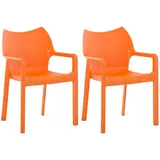 CLP Diva Gartenstuhl 57 x 53 x 84 cm orange 2 St.