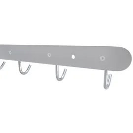 Intirilife Garderobenleiste Modell C Edelstahl Silber