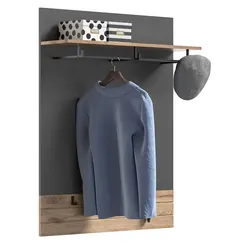 Mason Wandgarderobe 3 Kleiderhaken Eiche dekor.
