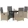 vidaXL Garten Essgruppe 5-tlg. Beige