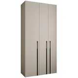 abiks möbel Drehtürenschrank COMO 120 x 245,5 x 40 cm Schwarz