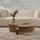 vente-unique Couchtisch Naturfarben Hell Holz 90 x 30 cm