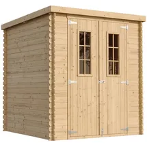 TIMBELA Gartenhaus 2,04 x 2,04 m Beige