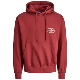 JACK & JONES Hoodie Rot/Weiß L