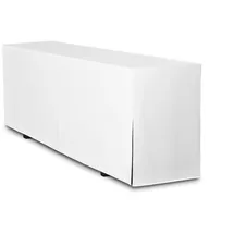 TexDeko Biertischhusse Premium für Bierzeltgarnitur 220 x 70cm Blickdicht waschbar (Weiß)