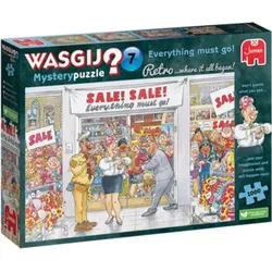 JUMBO SPIELE 1110100018 Puzzle 1000 Teile Wasgij Retro Mystery 7 - Alles muss raus!