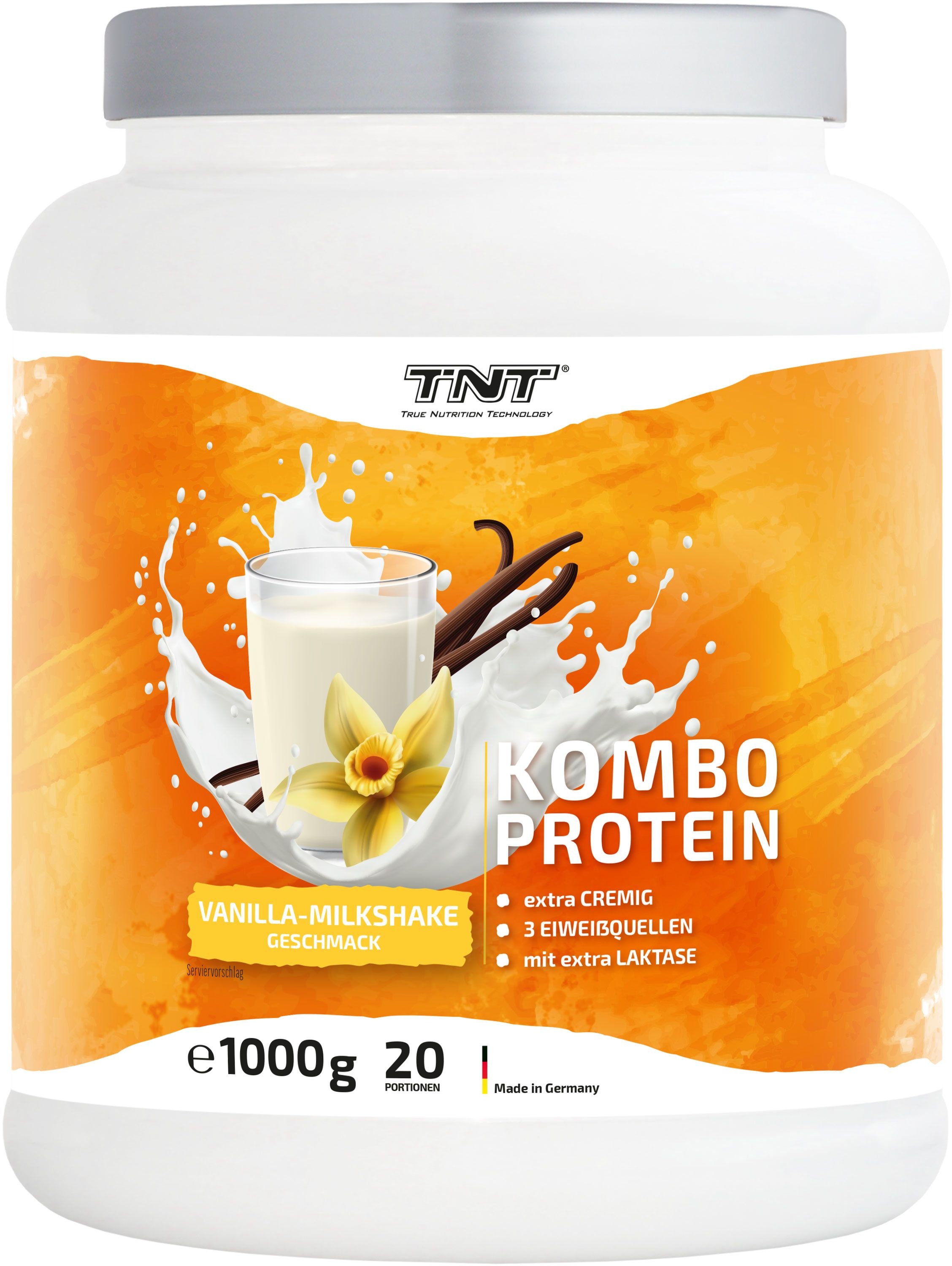 TNT Kombo Protein - 3 Eiweißquellen (Whey, Casein und Hühnerei) Pulver 1 kg