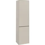 Villeroy & Boch Subway 3.0 Hochschrank 1 Tür Anschlag links und 1 Wäscheklappe, 400x1710x362mm, C59202VN 40x171x36,2cm, Schanier links/Griff monochrom, Cashmere Grey,