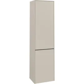 Villeroy & Boch Subway 3.0 Hochschrank 1 Tür Anschlag links und 1 Wäscheklappe, 400x1710x362mm, C59202VN 40x171x36,2cm, Schanier links/Griff monochrom, Cashmere Grey,