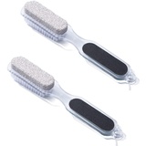 Fußpflege Fußdatei 4 in 1 Multifunktion Fußfeile Kallusentferner Bimsstein Fußbürste Fußraspel Pediküre Werkzeug Peeling Scrubber Harthautentferner Fußpflege Tool, 2 Stücke