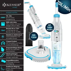 Kesser Poolsauger 15000 l inkl. 1 x 2,0 Ah
