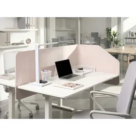 Beliani 2-tlg Schreibtischtrennwand FOLDY 120 x 50 cm beige