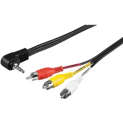 Audio-Video-Kabel mit 4 poligem Winkel Klinkenstecker 1,5 m