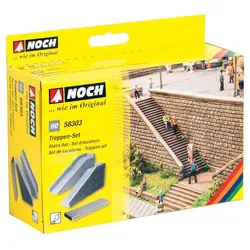 NOCH Treppen-Set, HO (1:87), Grau