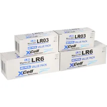 XCell 160 Batterien 80x XCell LR03 Micro AAA + 80x XCell LR6 Mignon AA