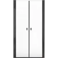 Home Deluxe Lavea Duschtür rechts 85 x 195 cm Klarglas Schwarz