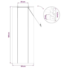 vidaXL Bambusrollo 50 x 160 cm Braun