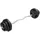 Gorilla Sports Hantelset 25 kg Curlstange 120 cm mit Gewichten 2x1,5 kg / 2x2,5 kg / 2x5 kg, Kunststoff