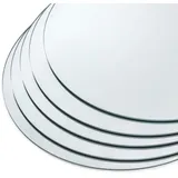 GOLD&CHROME UNIQUE DESIGN Der Kristall Spiegel - Wandspiegel Rund für Wohnzimmer - Badezimmerspiegel - 4-teiliger oval Spiegelset- 30cm x 30cm x 0,3cm - C-Kante