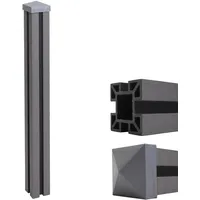 MCW Zaunpfahl 98 x 0 cm Grau/WPC