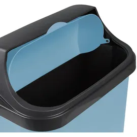 KEEEPER Abfallbehälter mit Rolldeckel, 50 l, 39 x 29,5 x 67,5 cm, Rasmus, Blau (Nordic Blue)