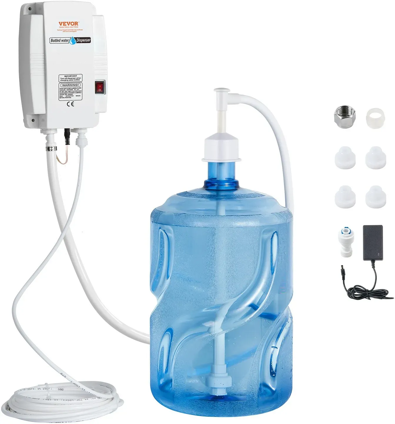 VEVOR elektrischer wasserspender pumpe mit einzelne Schlauch Elektrische Trinkwasserpumpe 35W Elektrische Wasserspenderpumpe 40 psi trinkwasser Pumpe für Wechselstrom 110 V, 230 V Gleichstrom 12 V