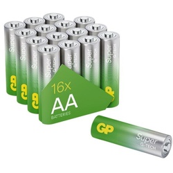 GP Batteries 16er-Pack Batterien »Super Alkaline« Mignon / AA / LR06