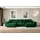 altdecor Ecksofa U-Form mit Schlaffunktion 3-Sitzer Grün
