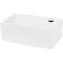 LuxeBath Keramik Waschbecken Waschtisch Aufsatzwaschtisch Waschschale 350x205x125 mm