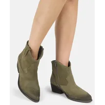 felmini wide fit Stiefelette Stiefelette Veloursleder - Grün - 36