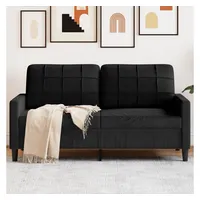 VidaXL 2-Sitzer-Sofa Schwarz 140 cm Samt