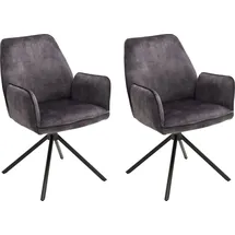 MCA Furniture Esszimmerstuhl »Ottawa mit Armlehne«, (Set), 2 St., Vintage Veloursoptik mit Keder, Stuhl belastbar bis 120 Kg