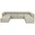 58 aufm Kessel Wohnlandschaft Flachgewebe 3-Sitzer Creme