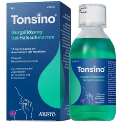 Tonsino Gurgellösung bei Halsschmerzen 240 ml Lösung