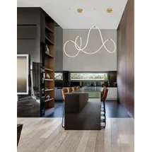 Nova Luce Cerelia 1-flg. 56W 60 cm geschwungen Messing/Gold